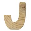 Wooden Letter - - J - 5x1cm - Brown - Handmade