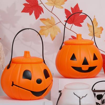 Halloween Pumpkin Bucket Treat-or-Trick Candy Box Party Props Festive Atmosphere Enhancer Fun Home Office Decoration