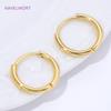 18K Gold Plated Brass Hoop Earring Huggie Earring,High Quality Round Earrings,Fashion Earring For Women Party Gifts