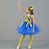 Yellow little men cosplay costume cosplay puffy skirt, Halloween children's party stage performance, short skirt, Tutu skirt