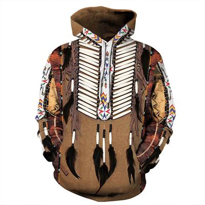 Fashion Lovers Indian Bohemian Men Hoodie Loose Large Size 3D Printed Men's Hoodie Goes With Oversized