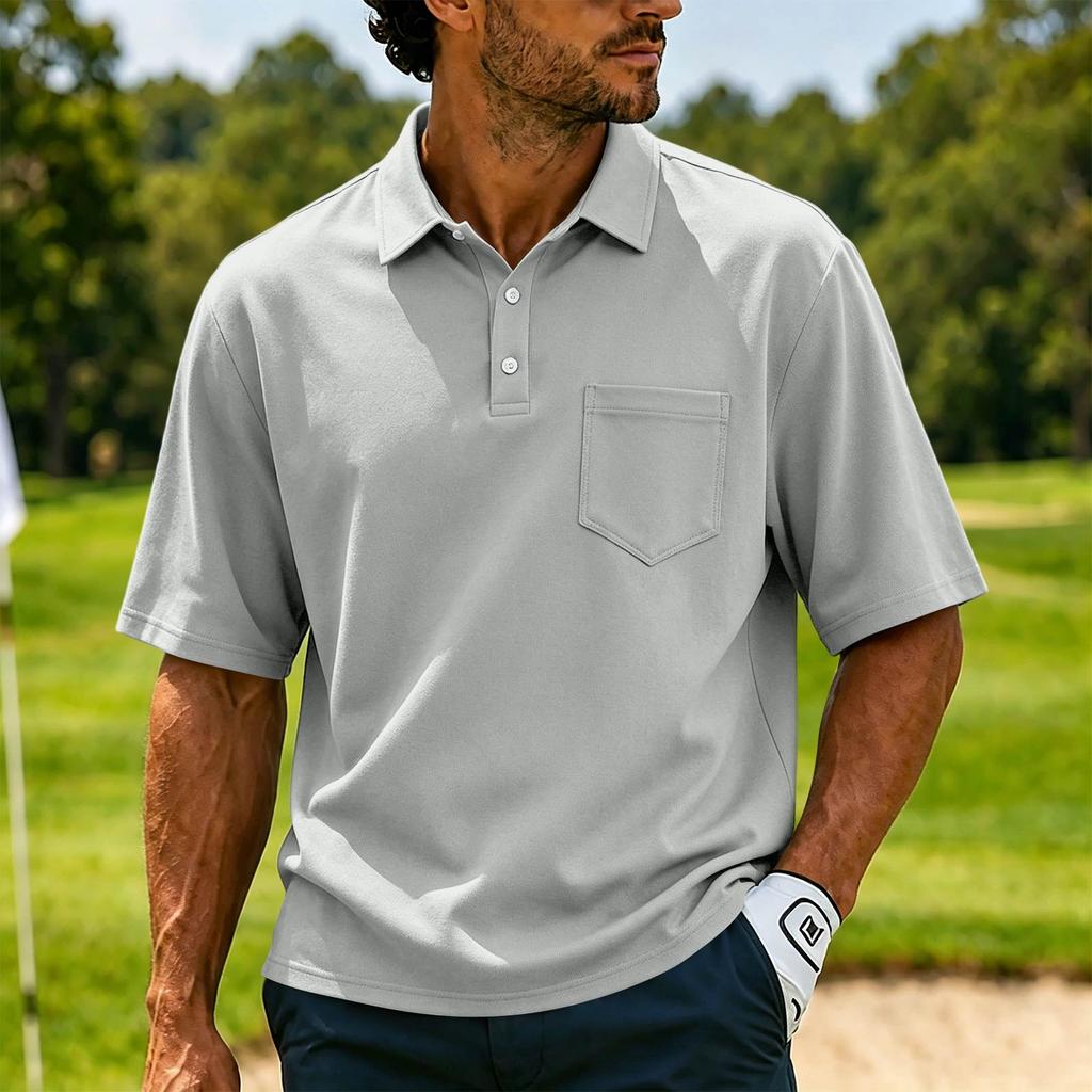 Men's Casual Short Sleeve Button Down Shirt Lightweight Breathable Summer