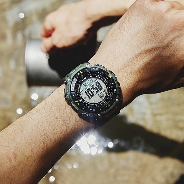 Casio Men's PRO TREK PRG-340-3JF [PROTREK Climber Line] rundklokke harpiks *Biomas Plast Digital