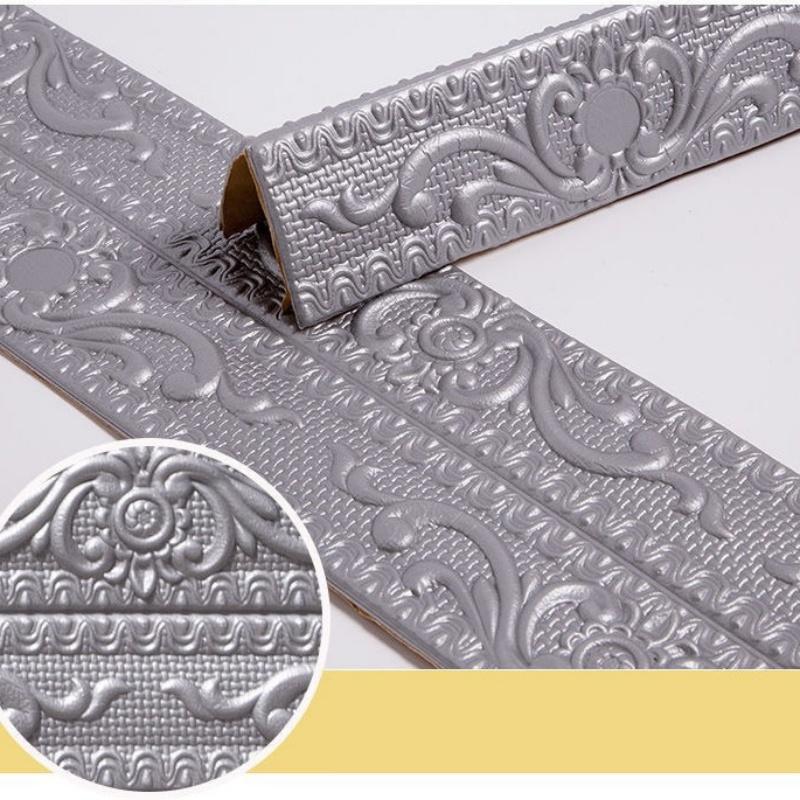 1PC 2.3m/9.2mX12cm Self-adhesive Wall Stickers Decorative Ceiling Corner Line Yin Corner Line Stickers