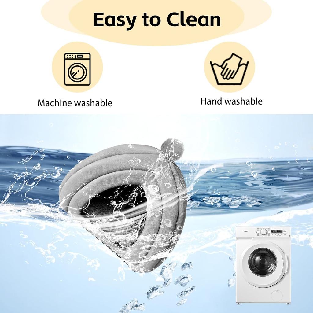 Cat Cave Bed Foldable Cat Bed Dome for Indoor Kitten with Removable Washable Cushion Kitten House Huts with Anti-Slip Bottom for Small Medium Kitty