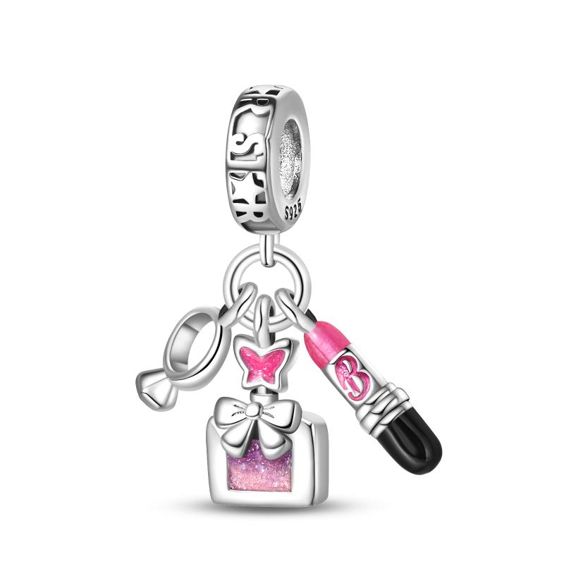 Copper Princess Angel Pink Series Birthday Charm Beads Suitable Fit Pan Original Bracelet Exquisite Diy Jewelry