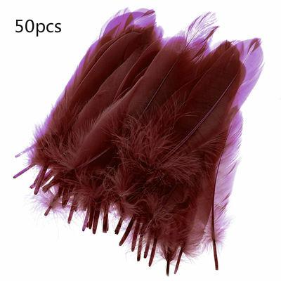 50pcs Natural Goose Feathers 15-20cm, Pure Soft DIY Craft Feathers for Home Decor, Balloons, Jewelry & Fashion Embellishment
