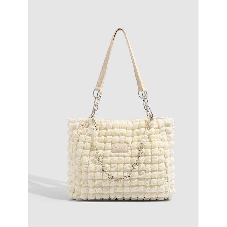 

This Year s Trend: Cloud Puff Bag for Women 2024 New Large Capacity Commuter Tote Bag Single Shoulder Bag Trendy бежевий