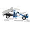 1Celsius16 Simulation Agriculture Walking Tractor Alloy Static Agricultural Tractor Model Toy for Children