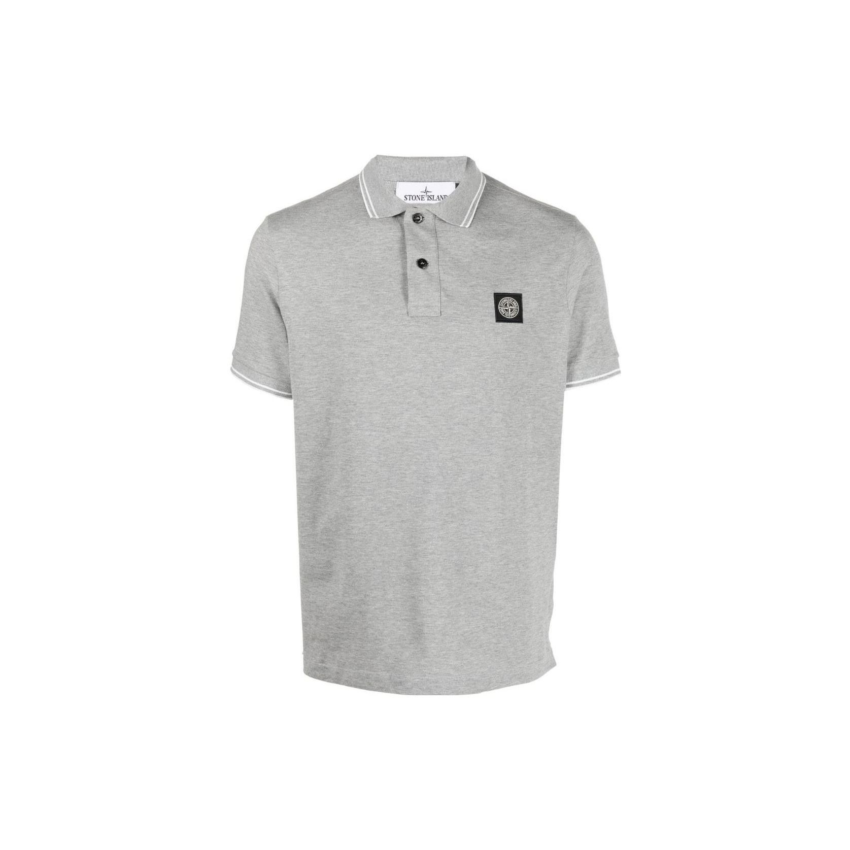 

Stone Island Ss23 Striped Trim Polo Shirt Men Polo Shirts Gray 10152SC18-A0M64 XL