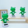 Bobble Head Frog Dashboard Ornament Solar-Powered Froggy Car Decoration Solar Powered Shaking Head Ornament Interior Accessory