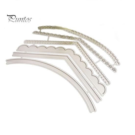 

Кружевная кайма Металлические штампы для резки DIY Скрапбукинг Карты Альбом Фото Ремесло Трафарет серебряный