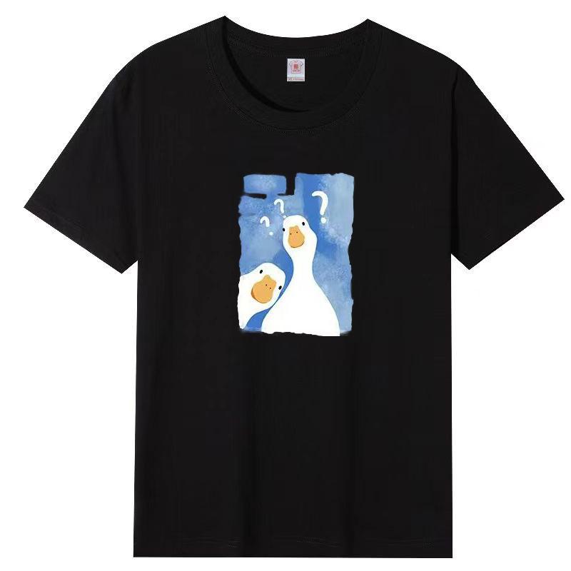 Damen Sommer Beliebtes Kurzarm-T-Shirt Baumwolle Atmungsaktiv Lockeres Oberteil Bedrucktes T-Shirt Lässig