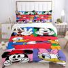 3pcs Mickey, Minnie Printed Bedding Set, Breathable And Soft, Machine Washable, Christmas Gift, Suitable for Bedroom Decoration, 087