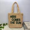 Letter Tote Bag Large Capacity Woven Bag Fashion Commuter Shoulder Bag Niche Versatile Women'S Bag Handbag