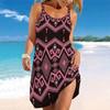 Women's Beach Dress Mini Dress  Vertical Stripes Print Casual Modern Dress Sleeveless Loose Fit Outdoor Daily Summer