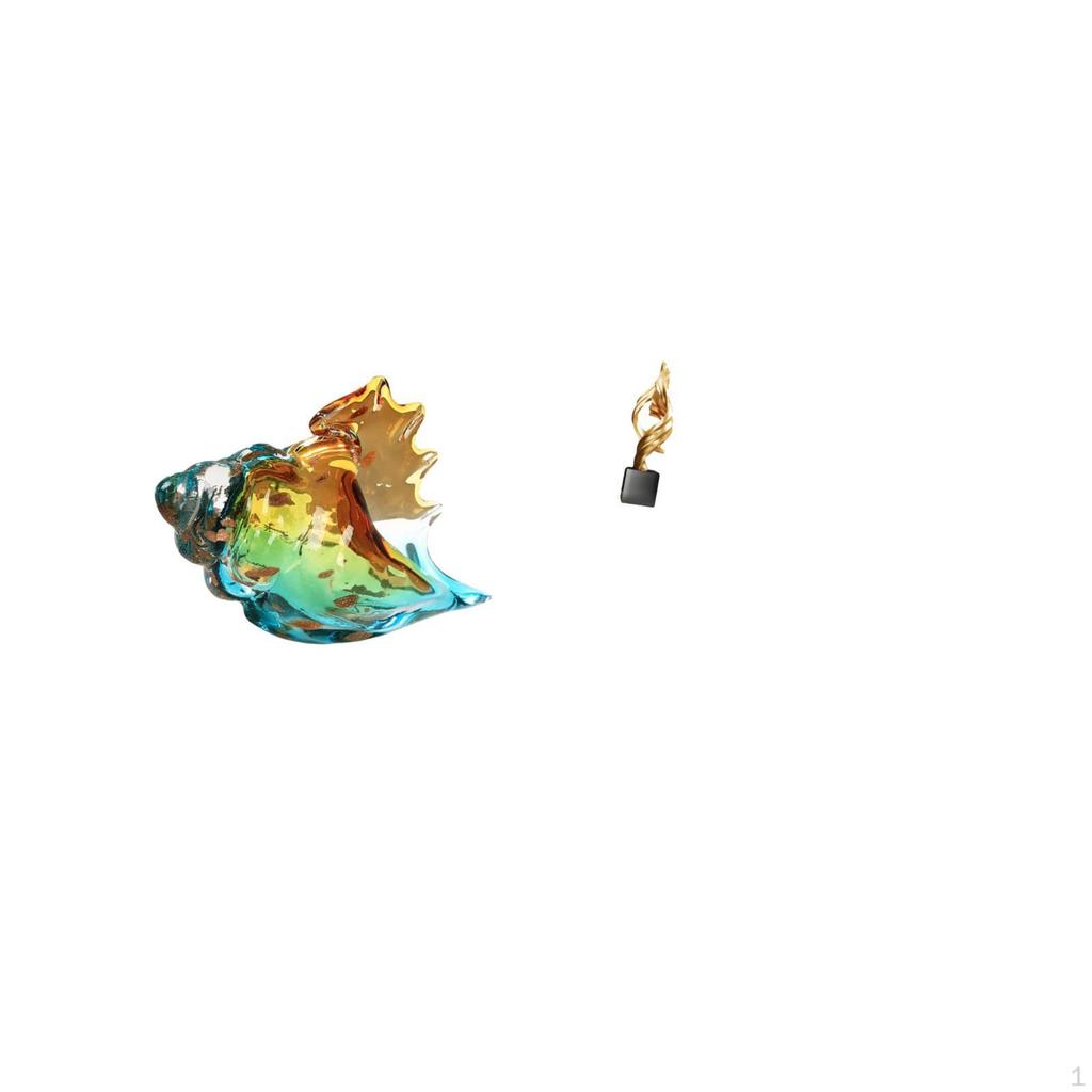 Glass Resin Conch Abstract Sea Animal Art Figurine Decorative Sculpture Ornament for Home Office