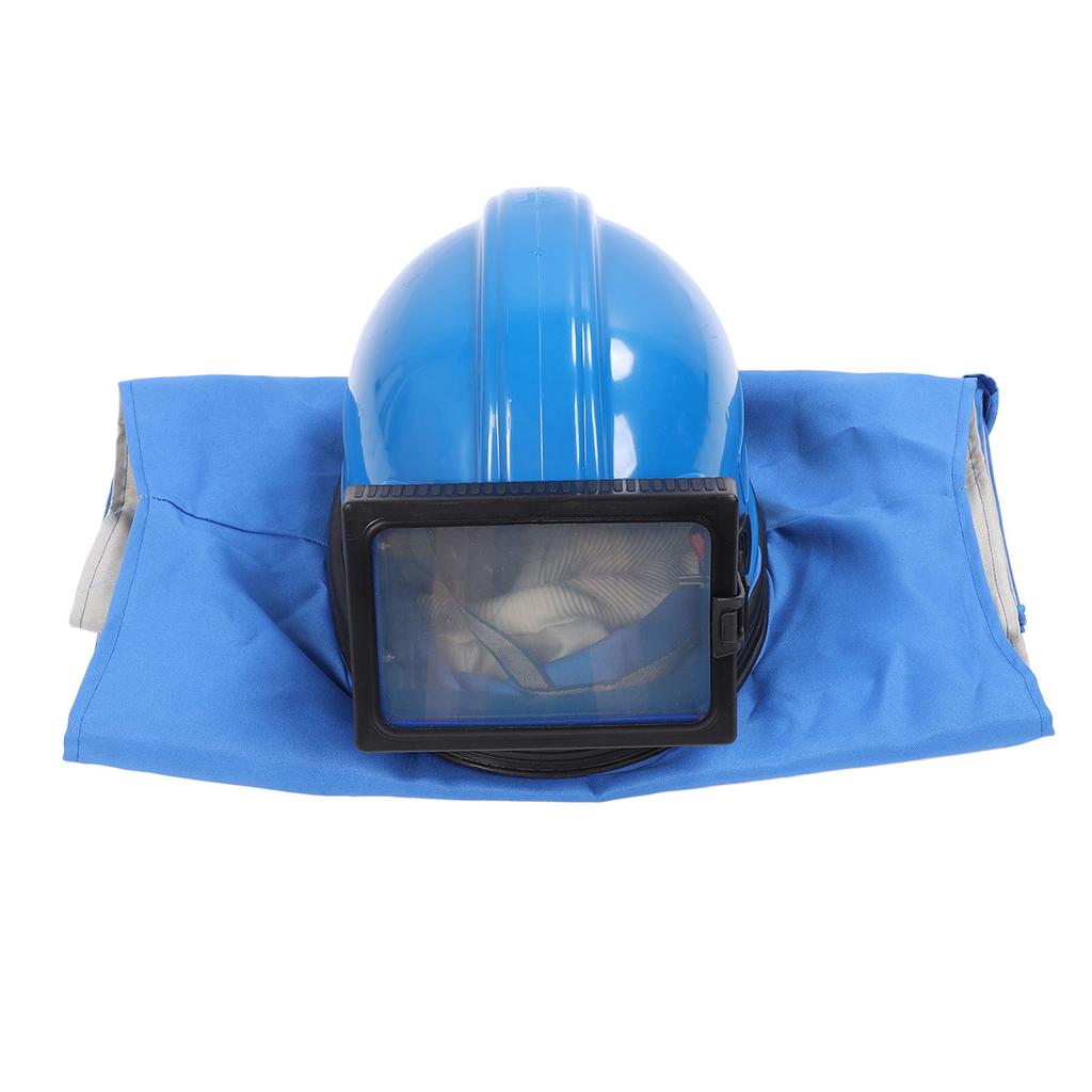Casque de sablage avec entrée de 1/4 pouce et filetage de 13 mm, cagoule de protection pour le sablage et la pulvérisation