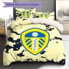 Leeds United Abzeichen Muster Bettwäsche Heimdekoration Geburtstagsgeschenk (1 Bettbezug + 2 Kissenbezüge, ohne Füllung)