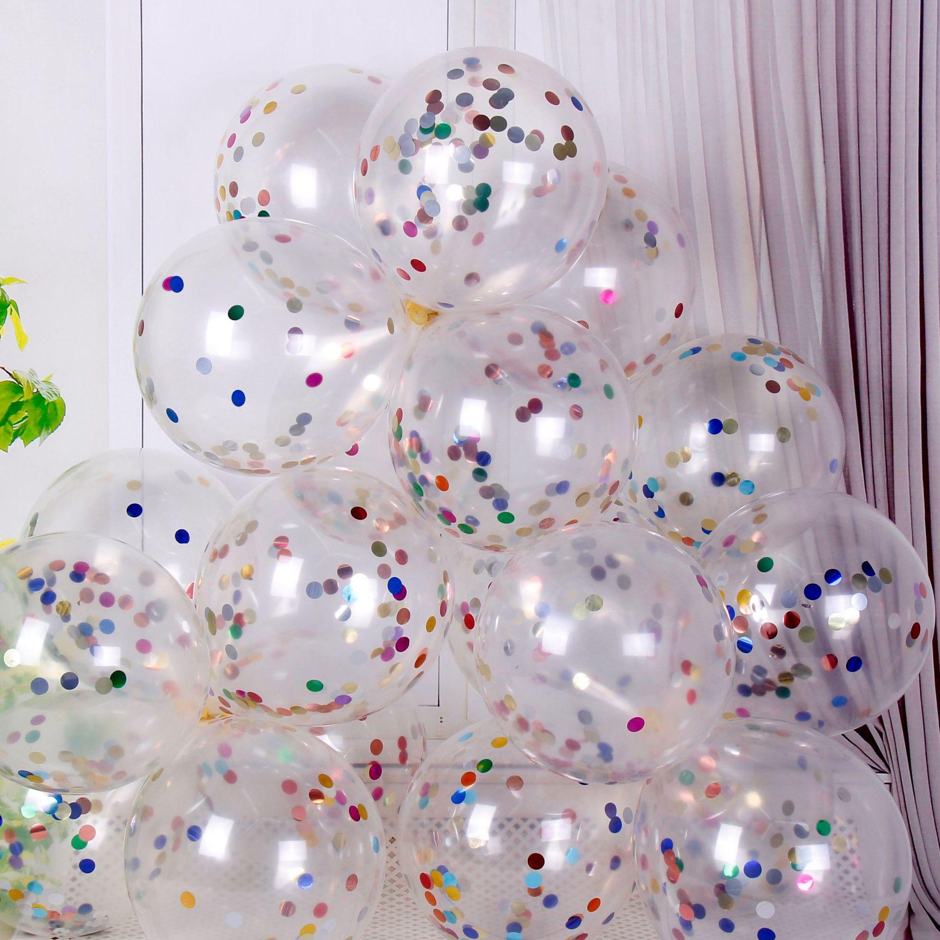 Sequin Balloon Birthday Balloon Premium Party Decoration Balloon Wedding Wedding Balloon Gold Sequin Balloon 50pcs