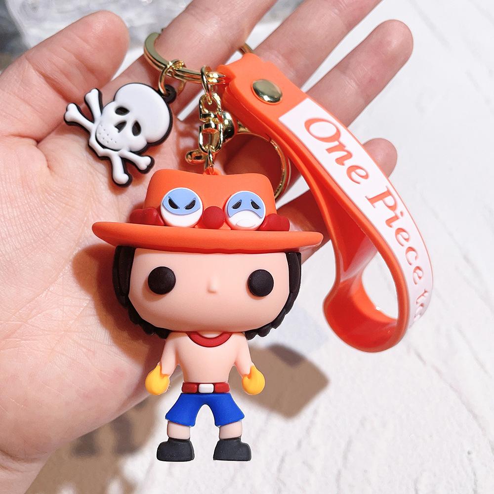 50Styles ONE PIECE Themed Keychain Cute Luffy, Roronoa Zoro, Silicone Toy Doll Key Chain Backpack Decor Small Gifts for Friends