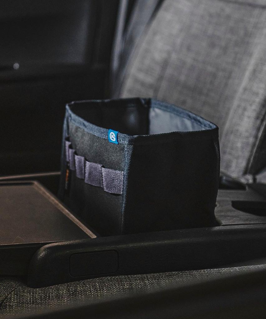 GORDON MILLER Car Cordura Dustbin, Dark Gray, 1646561