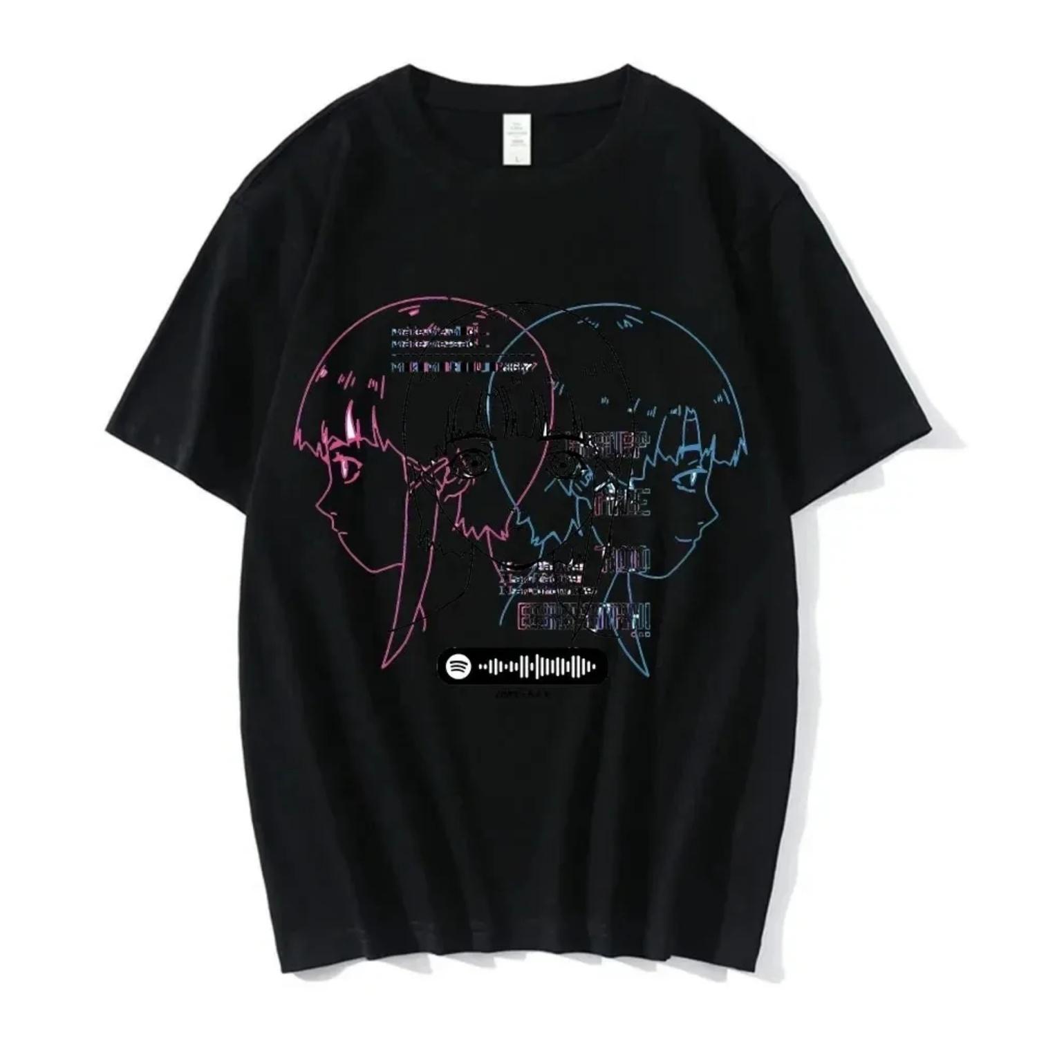 

Sci Fi Anime T Shirt Serial Experits Lain Iwakura Graphic Tee Unisex Tshirt ga Streetwear Casual Fashion Top(1) S чёрный