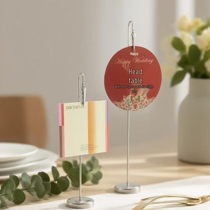 Elegante vertikale Memo-Clips aus Metall – Personalisierter Tischkartenhalter & Fotoaussteller
