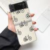Phone Case For Samsung Galaxy Z Flip 3 4 5 Hard Folding Clear PC Bumper Mountain Bike Cycling Art For Samsung Z Flip 6 Cover