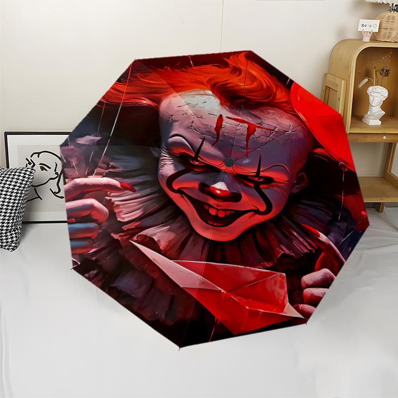 1pc Pennywise3 Umbrella, Sun Protection, And UV Shielding. It Has Eight Sturdy Ribs for Outdoor Use And Perfect Gift