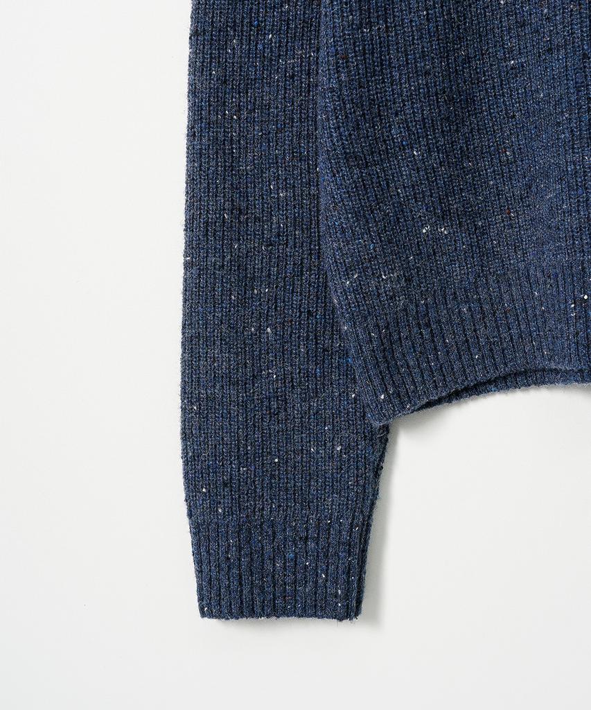 TRIP LE SENS Nef Yarn Wool Collar Knit_Indigo
