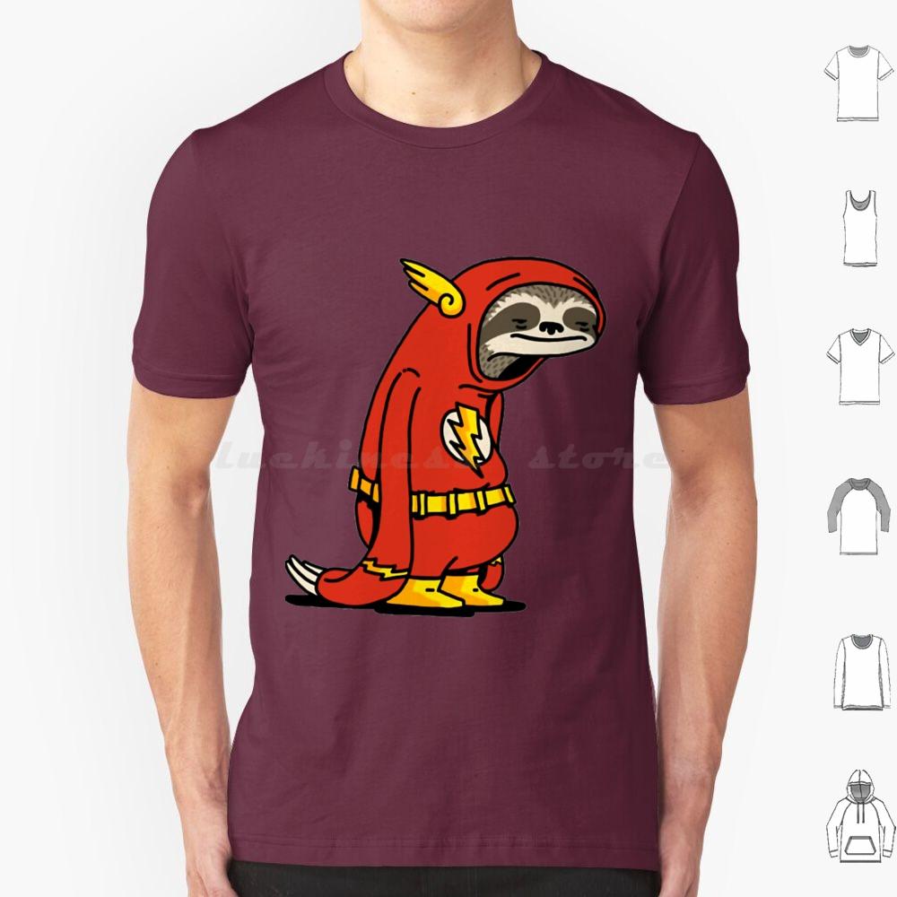 Flash Sloth Funny Superhero T Shirt Big Size 100 Cotton Flash Sloth Funny Superhero