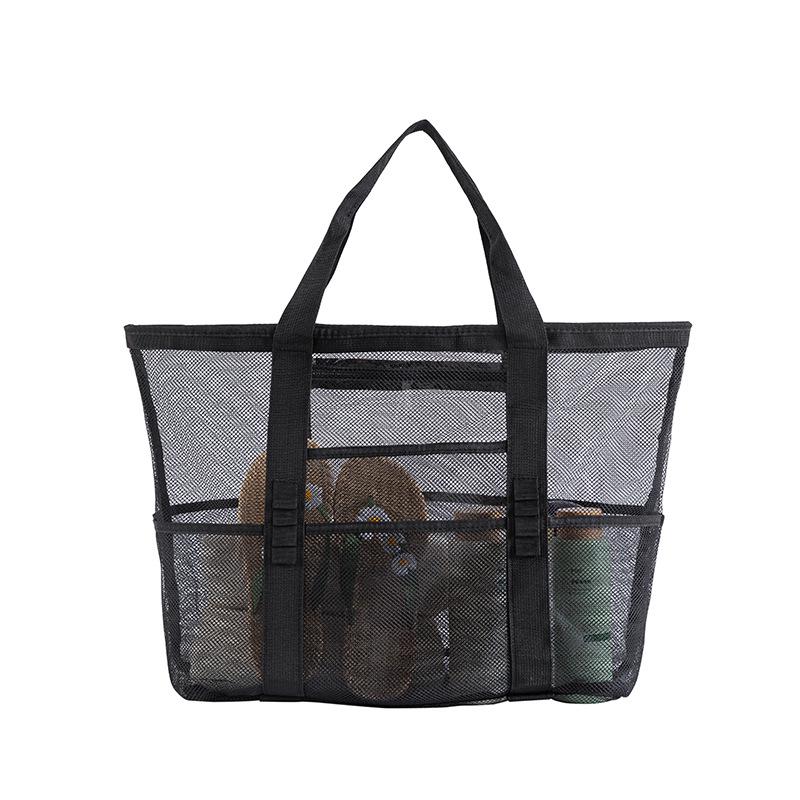 Large Capacity Multifunctional Mesh Beach Bag & Swimsuit Storage Handbag