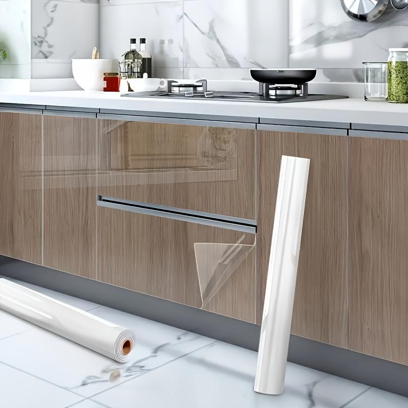 Kuumuskindel kile Läbipaistev, Õli- ja kuumuskindel Isekleepuv Köögi Seinakaitsekile Veekindel Vinüülkleebis Pliitidele, Kappidele