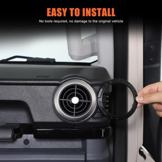 Mecha Matte Black Side Air Condition Vent Ring Trim For Ineos Grenadier -25
