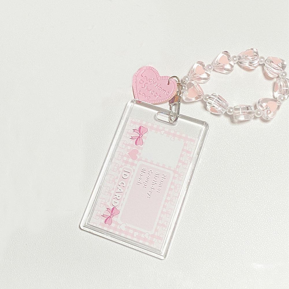 Fashion Acrylic Card Holder Crystal Butterfly Vertical ID Card Holder Bus Card Cover Case