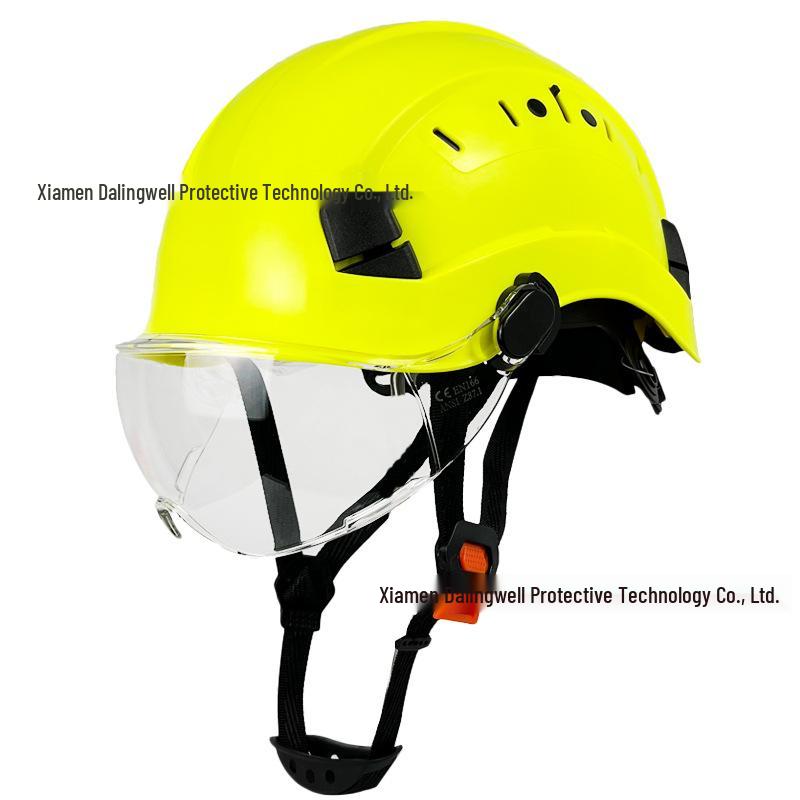 

CE Safety Helmet with Visor and Goggles - Anti-Impact ABS Construction Headwear SF06+V