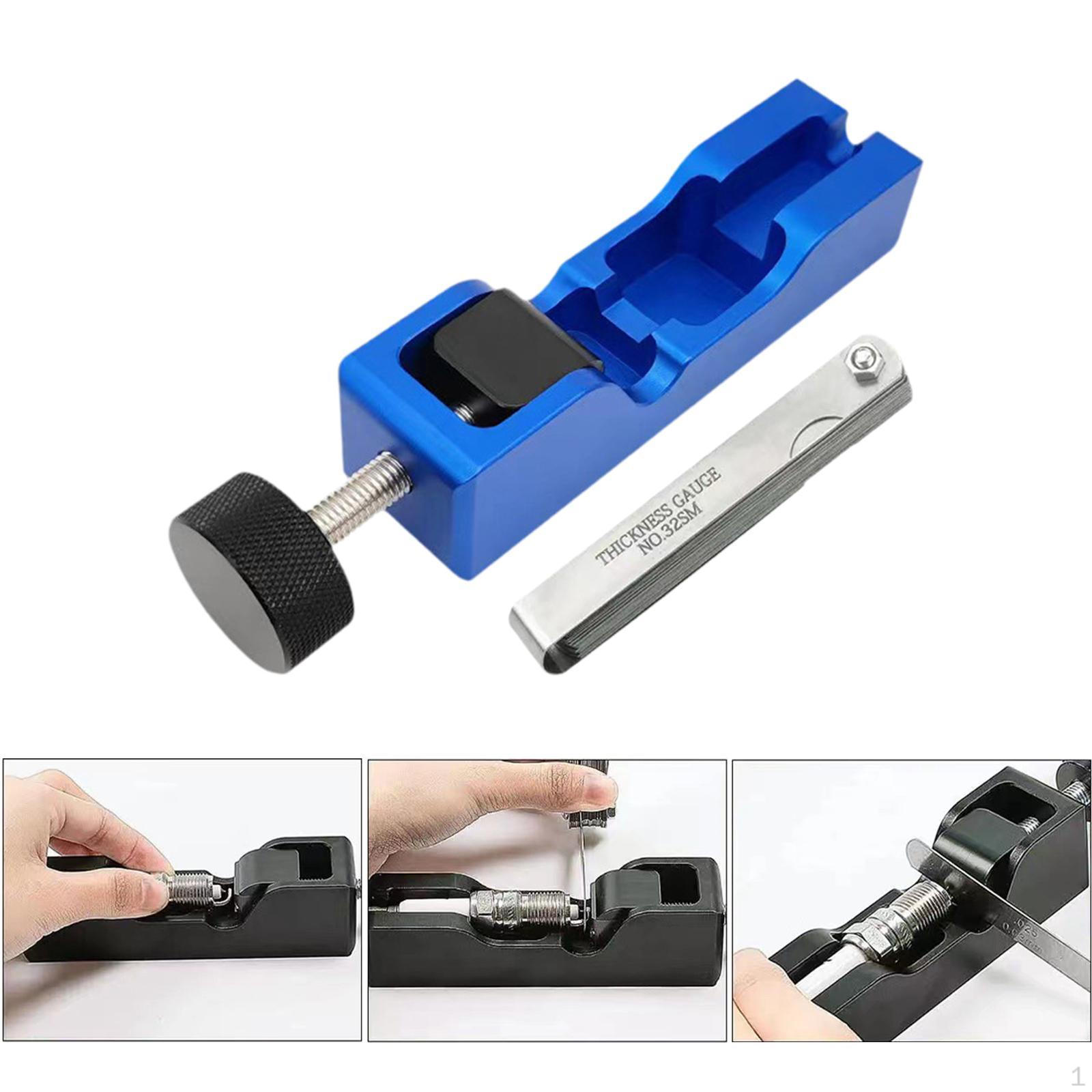 

Инструмент для регулировки зазора свечей зажигания Автозапчасти Удобный в использовании Автомобильный прецизионный аксессуар синий