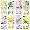 8 Pictures/set of Parrot Face Change Graffiti Stickers Personality Make A Face Cartoon Puzzle Stickers
