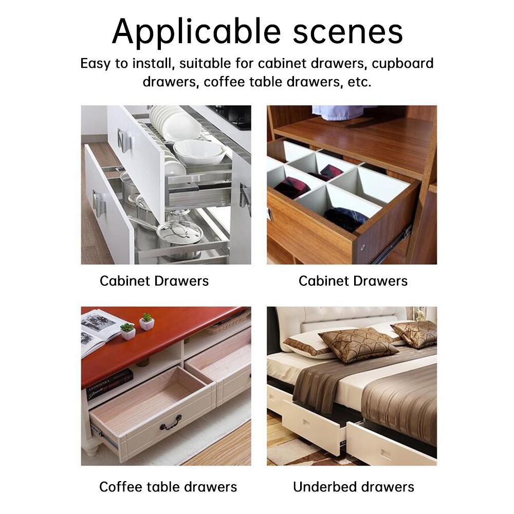 27MM Thickened Two Section Slide Rail Cold Rolled Steel Drawer Slides Close Drawer Track Rail Sliding Furniture Hardware