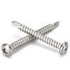 50PCS Stainless Steel Self Tapping Screws Round Washer Flat Head Metal Screws High-Strength Cross Wood Framing Screw