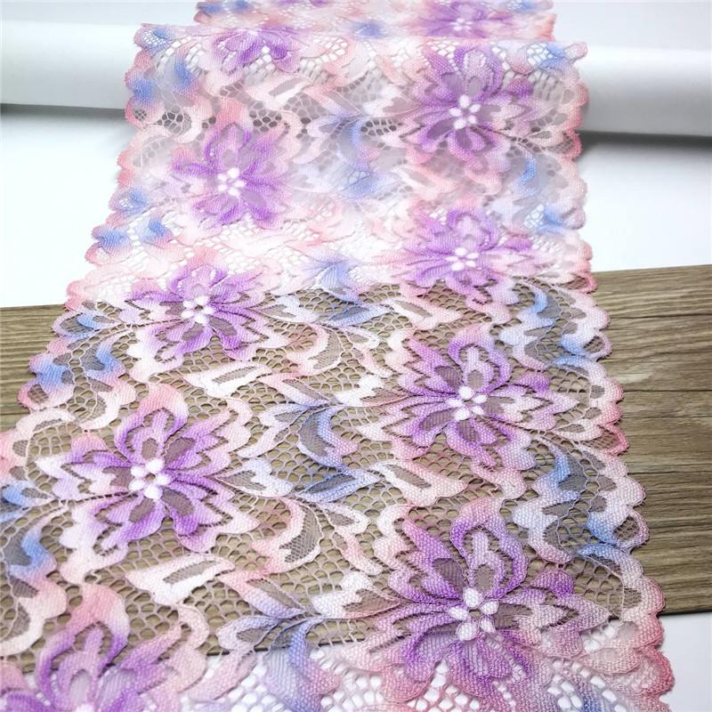 Multicolor Floral Elastic Stretchy Spandex Mesh Lace Fabric for Lingerie, Bra, Underwear, Garment, Sewing & Crafting