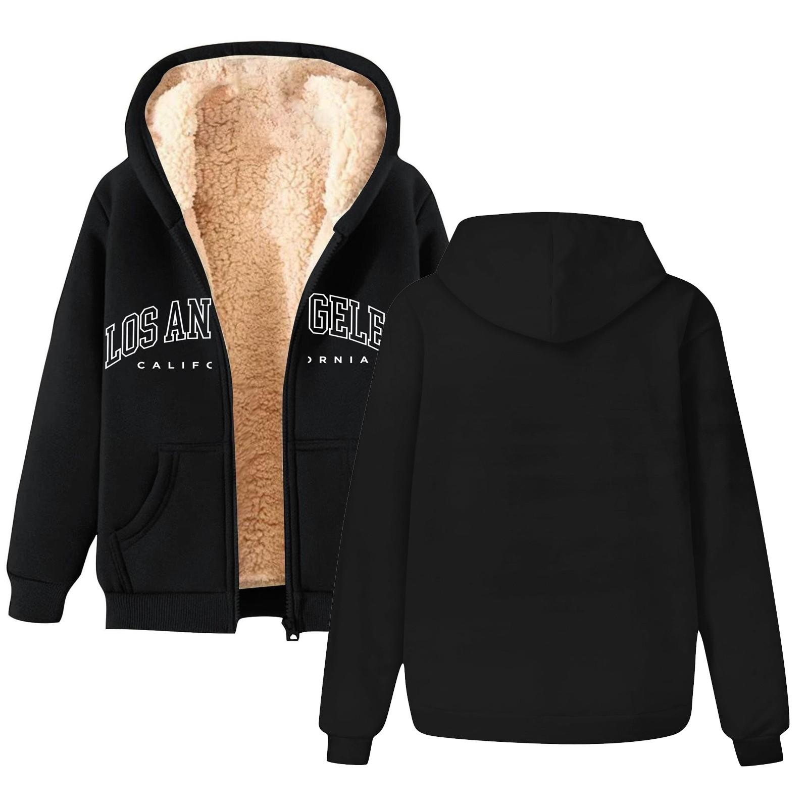 

Мужская и женская мода. Одно и то же пальто с флисовой толстой толстовкой с капюшоном. Кардиган с капюшоном. M чёрный