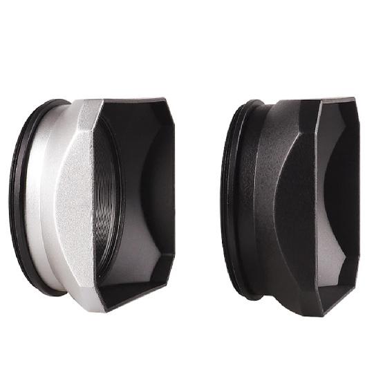 Camera Vintage Style Square Lens Hood Shade Metal Interface Mask Silver Black Light Shield Cover 37 39 40.5 43 46 49 52 55 58mm