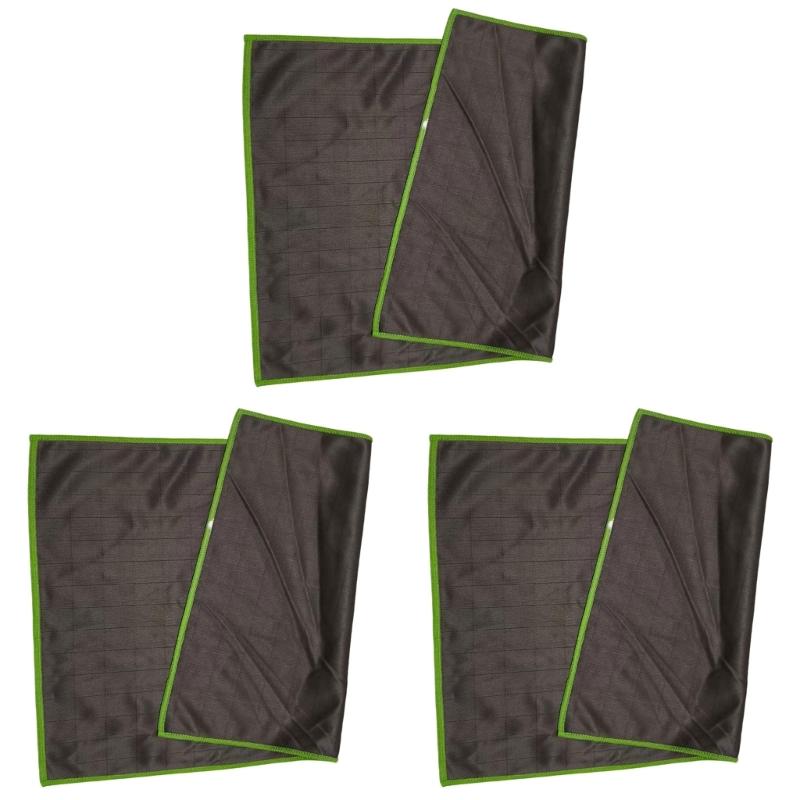 3Pcs Super Absorbent Carbon Fiber Microfiber Cleaning Cloth For Car Glass Kitchen Surfaces No Residues Polishing Towel