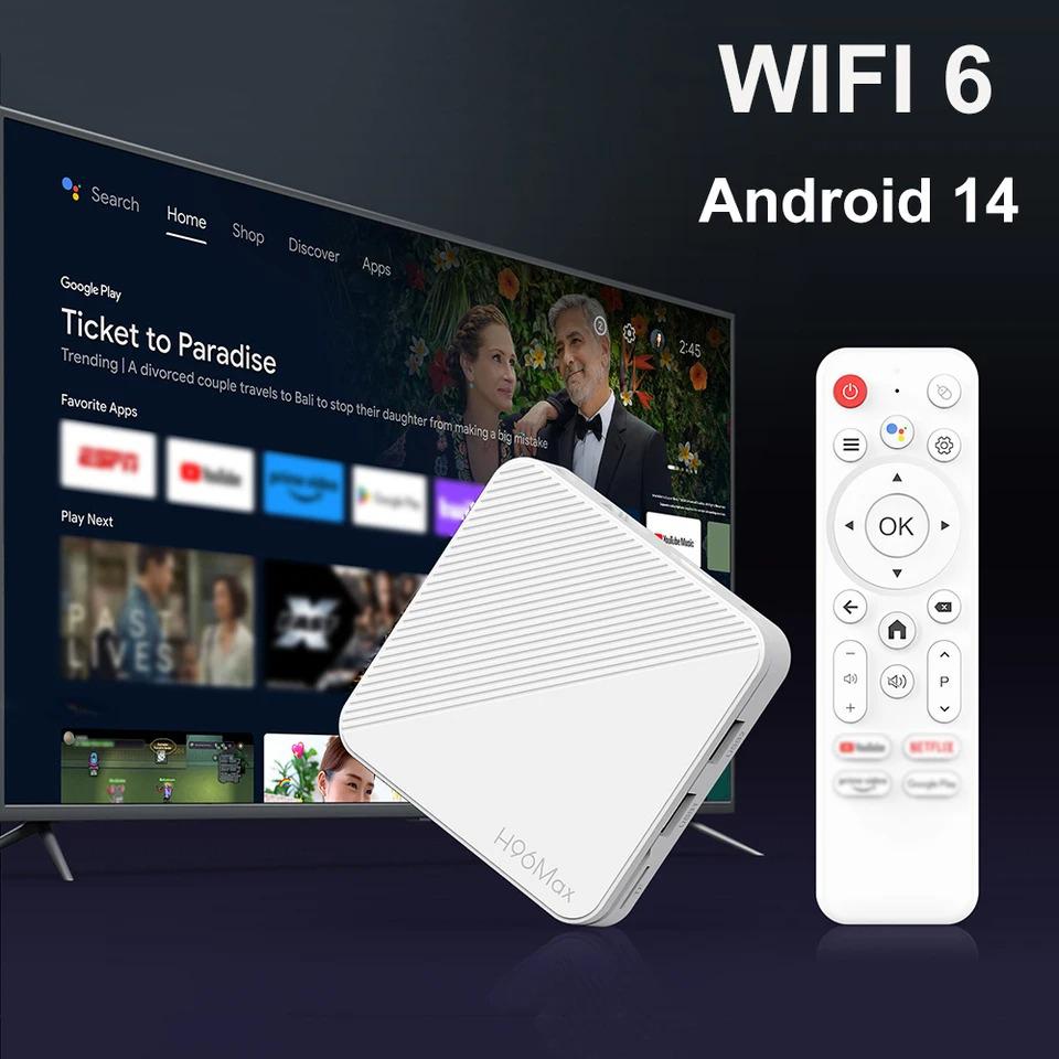 H96Max Android 14.0 TV Stick 4K 1080P WiFi 6 2.4/5.8G Chytré TV Sticky pro Google YouTube NETFLIX Síťový Přehrávač Médií TV Dongle