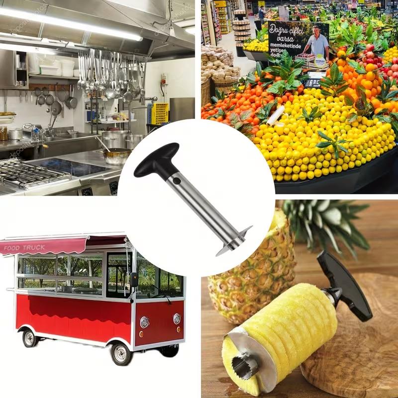 Stainless Steel Pineapple Corer Slicer Peeler Manual Pineapple Cutter Tool Easy Fruit Spiral Divider Kitchen Gadget