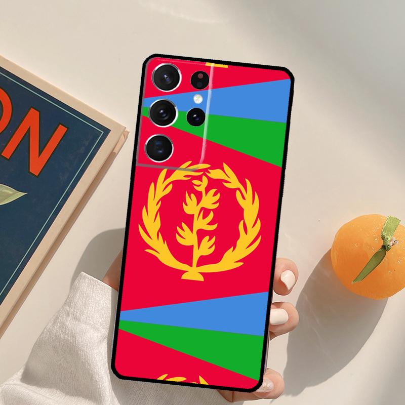 Eritrea Flag Phone Case For Samsung Galaxy S24 S25 S26 Ultra S20 S21 S22 S23 Plus S10 S25 FE Back Cover