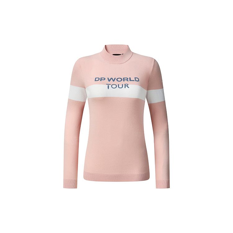 FILA Athletics Color Block Letter Golf Sweater Women sweater Butterfly-Pink A11W245408F-PK
