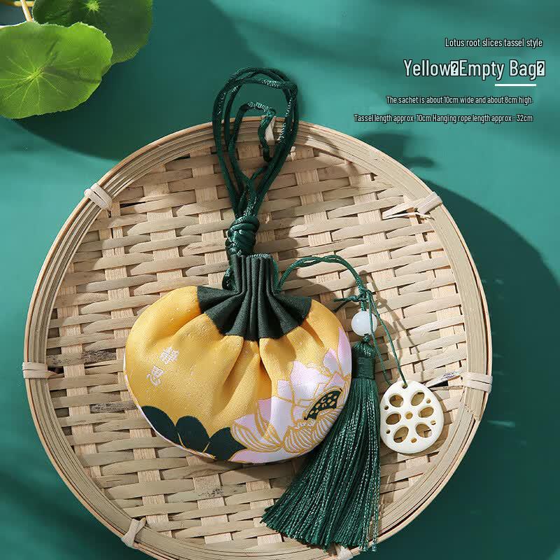 Ancient Style Lotus Embroidered Sachet Bag